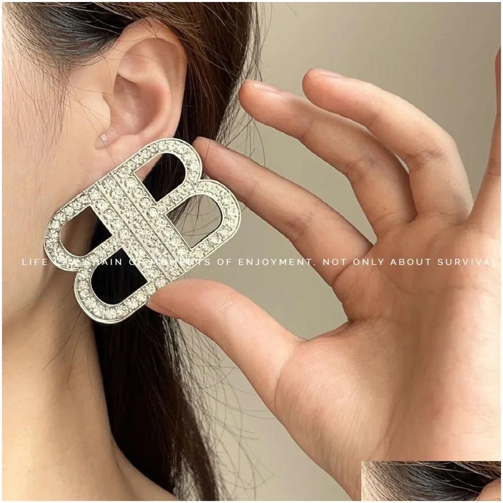 Elegant Silver Plate super large statement Earrings 2 inch x 2.1 inch super LG